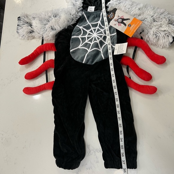 Fuzzy Spider Costume for Kids with Web Design - Picture 5 of 10